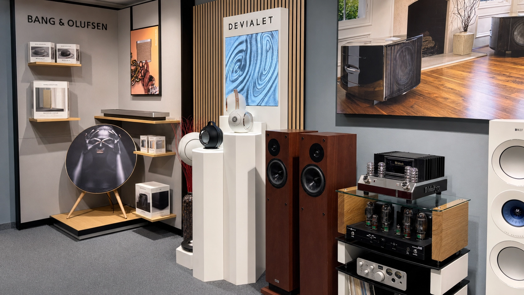 Výběr prémiové audio techniky v showroomu VIPaudio