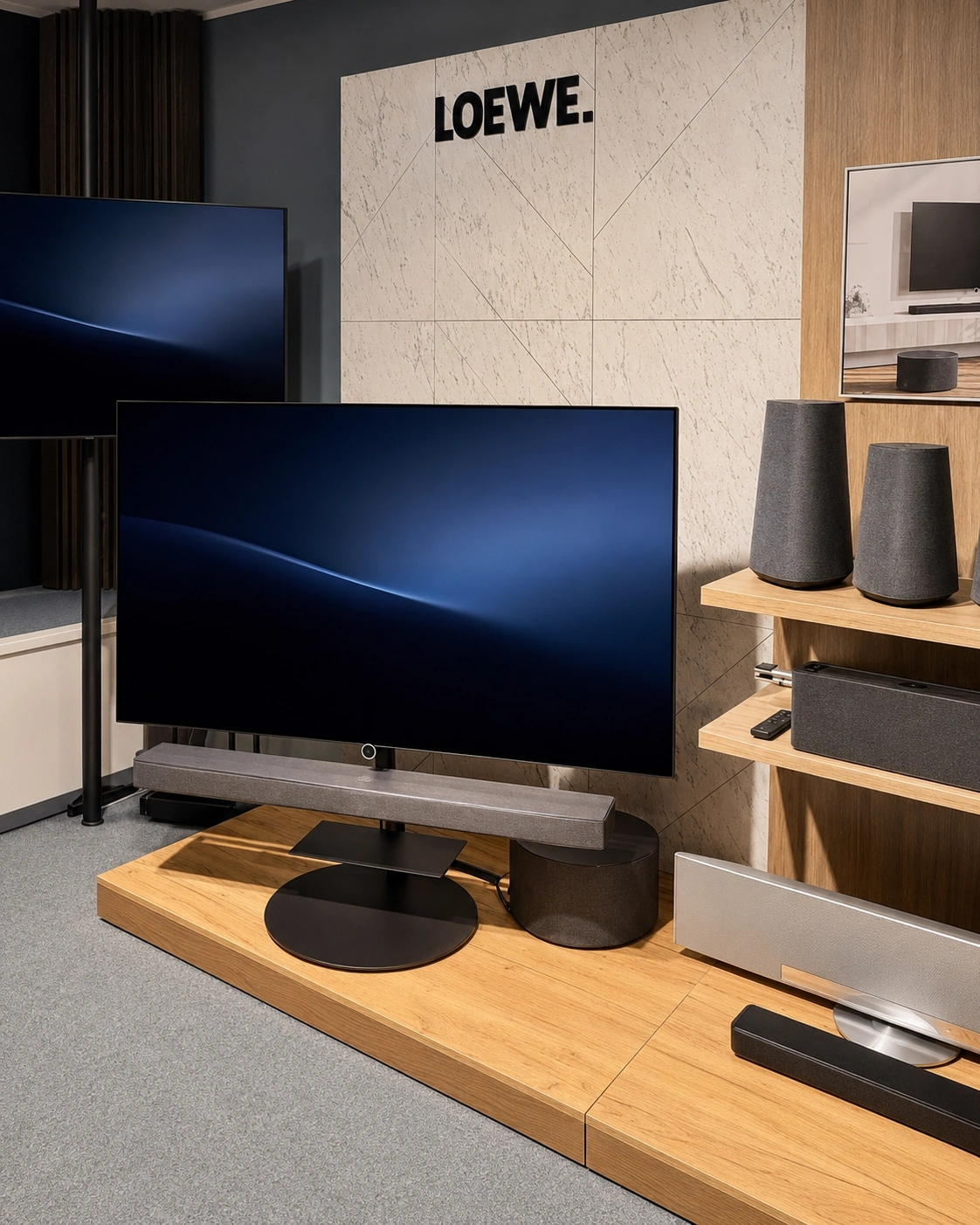 Prémiová audiovizuální sestava Loewe v showroomu VIPaudio